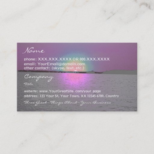 Customizable Fantasy Sunset (2)- business card template