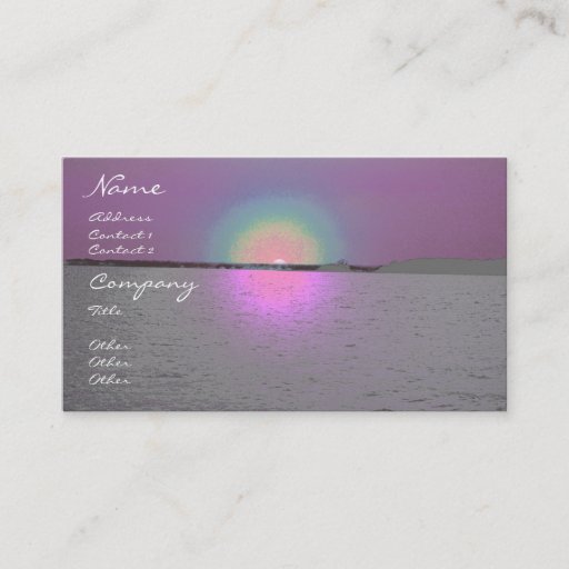 Customizable Fantasy Sunset - business card template