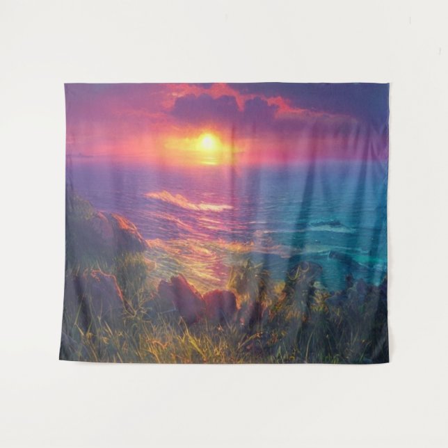 Fantasy Sunset Tapestry (Front (Horizontal))