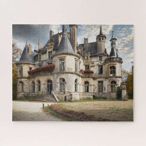 Fantasy Surreal Abandoned French Chateau Jigsaw Puzzle