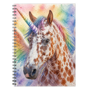 Fantasy Surreal Appaloosa Unicorn Pegasus Notebook