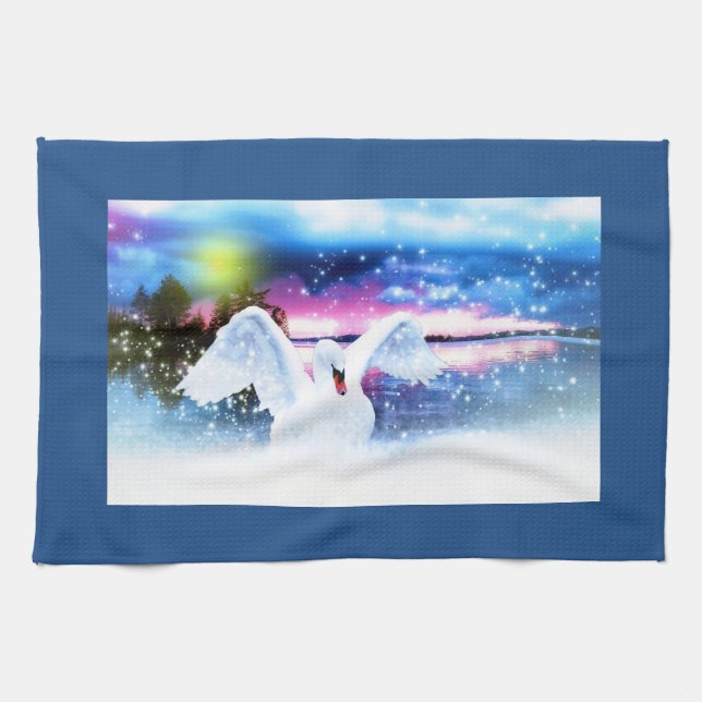 Fantasy Swan Towel (Horizontal)