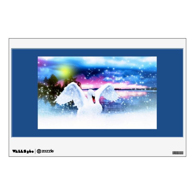 Fantasy Swan Wall Decal (Front)