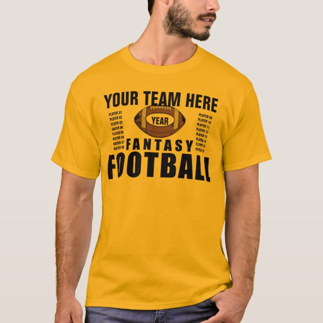 FANTASY TEAM CHAMPIONS TEE SHIRTS - Customized (Front)