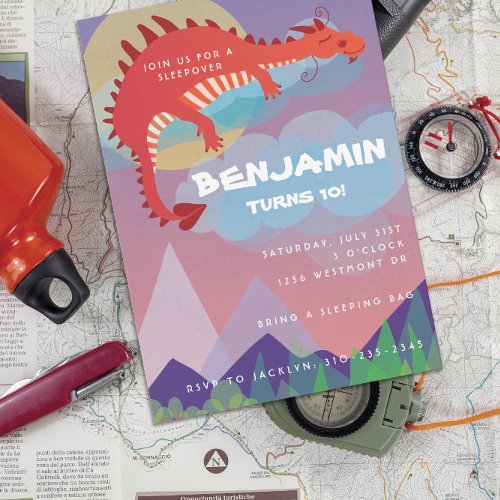 Dragon Fantasy Birthday Party Invitation