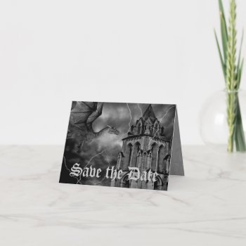 Fantasy Theme Wedding Dragon Save The Date Announcement by TheHopefulRomantic at Zazzle