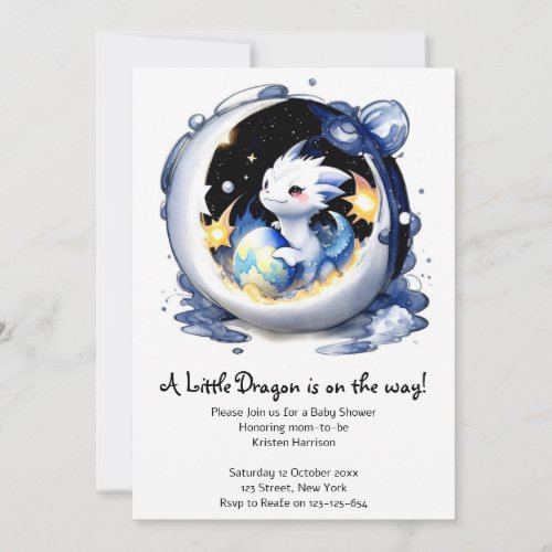 Fantasy_Themed Dragon Baby Shower Invitation
