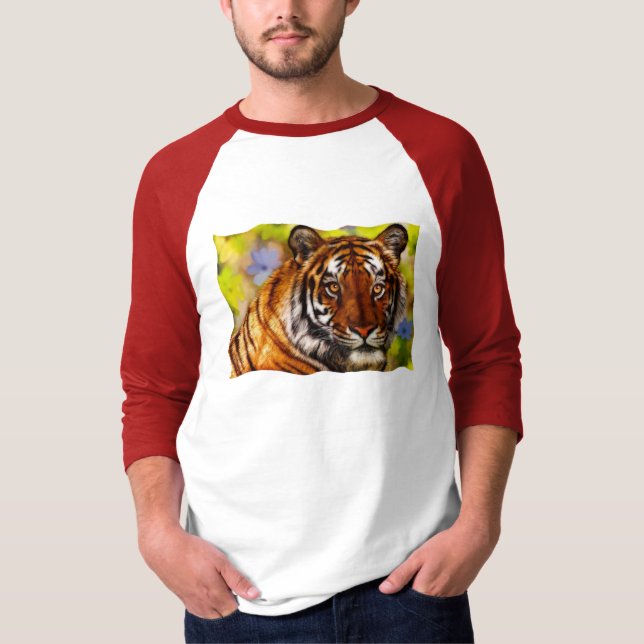 Fantasy Tiger & Moon Wildlife T-Shirt (Front)
