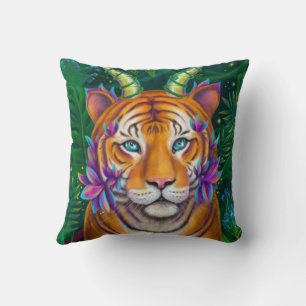 Fantasy Tiger Throw Pillow