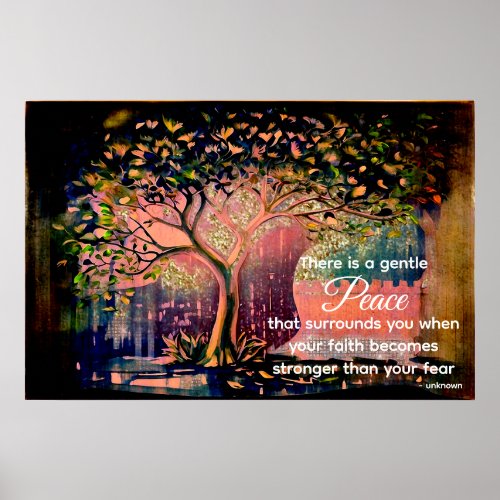  Fantasy Tree AP81 Ethereal Peace Quote Poster