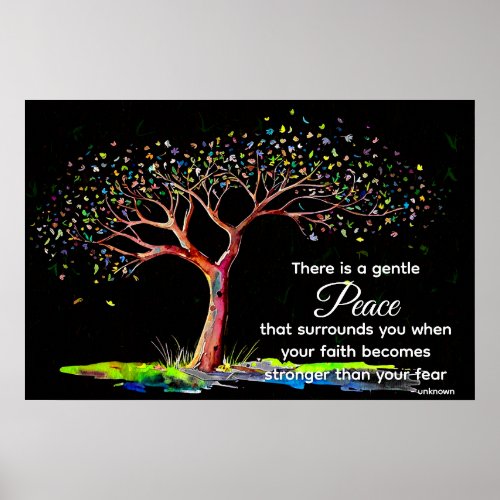  Fantasy Tree AP81 Ethereal Quote Black Poster