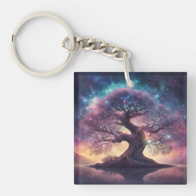 Fantasy Tree Art Keychain (Front)