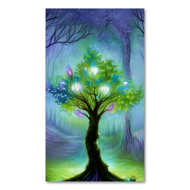 Fantasy Tree Business Card Magnet (Front Vertical)
