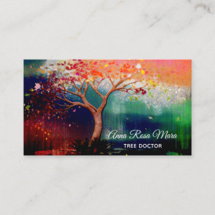 *~* Fantasy Tree Ethereal QR AP82 Business Card