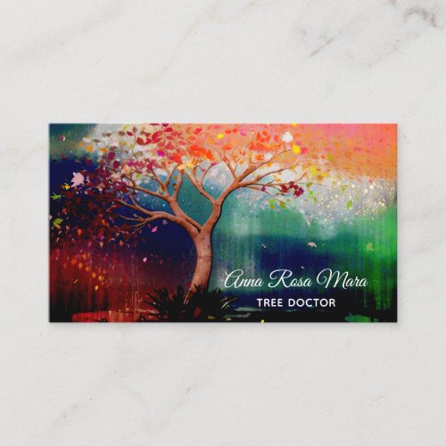  Fantasy Tree Ethereal QR AP82 Business Card