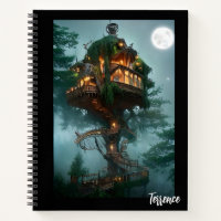 Fantasy Tree House Digital Artwork Bullet Journal