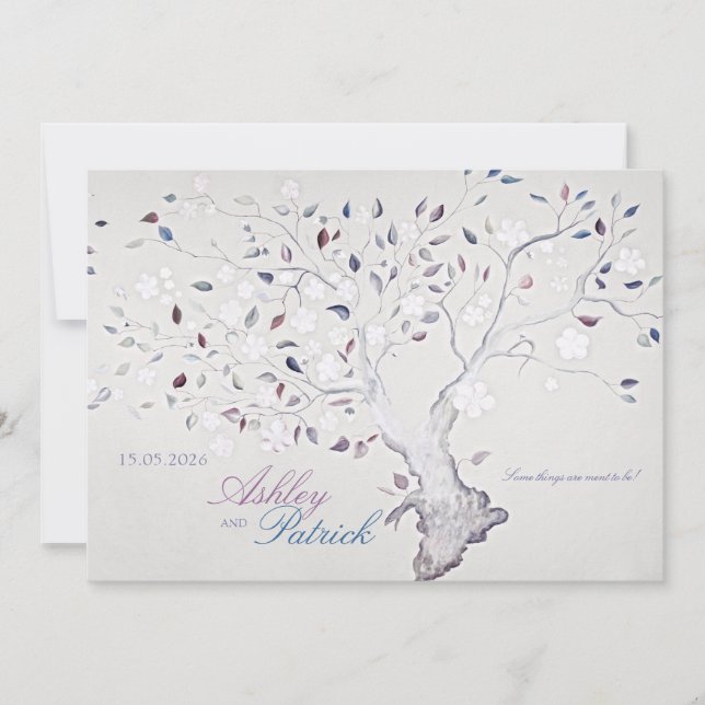 Fantasy Tree Wedding Invitation (Front)