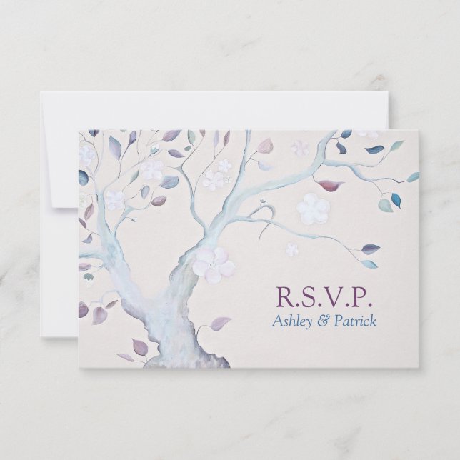 Fantasy Tree Wedding RSVP (Front)