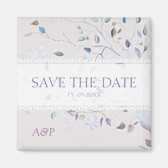 Fantasy Tree Wedding Save the Date favor Magnet (Front)