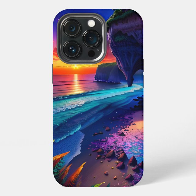 Fantasy Tropical Beach Four Iphone Case (Back)