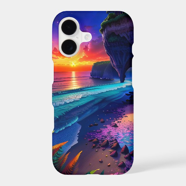 Fantasy Tropical Beach Four Iphone Case (Back)