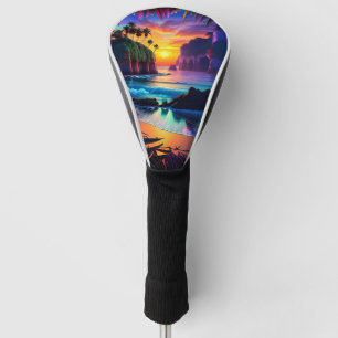 Fantasy Tropical Beach Three Golf Head Cover