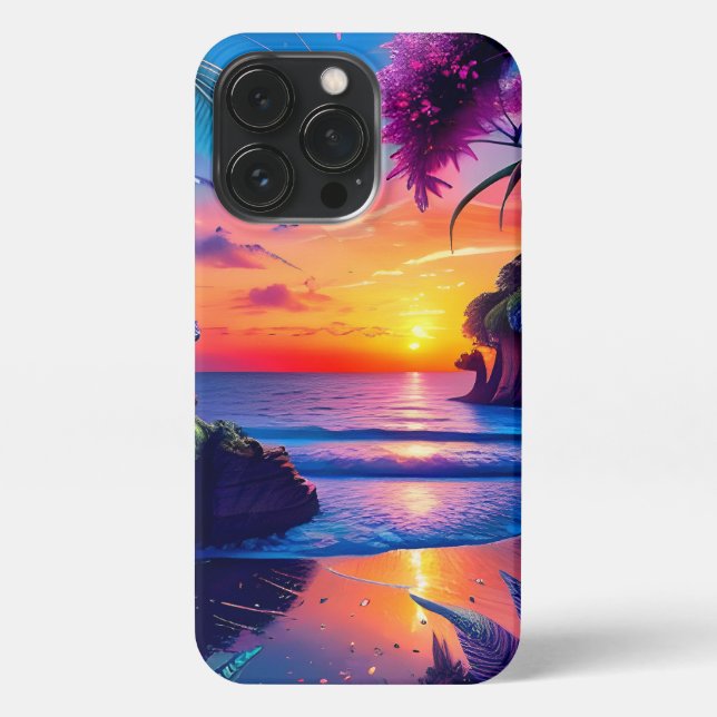 Fantasy Tropical Beach Two iPhone Case (Back)