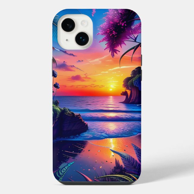 Fantasy Tropical Beach Two Iphone Case (Back)