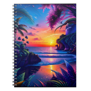 Fantasy Tropical Beach Two Notebook