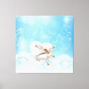 Fantasy Trumpets  Wrapped Canvas Print