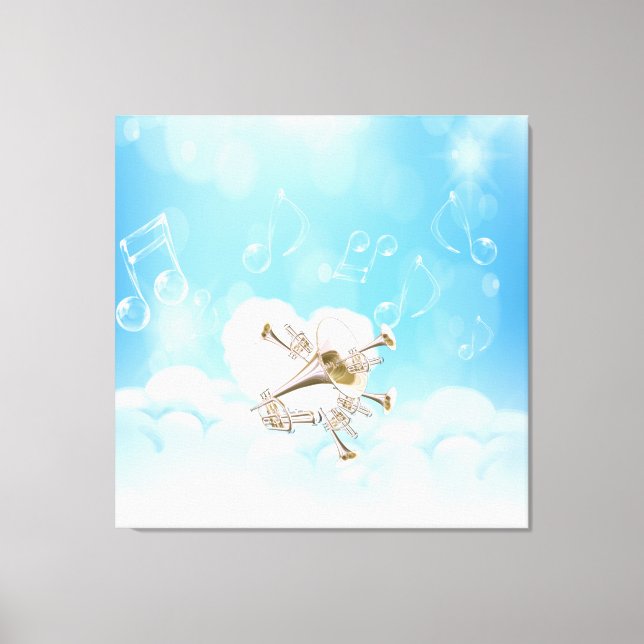 Fantasy Trumpets  Wrapped Canvas Print (Front)
