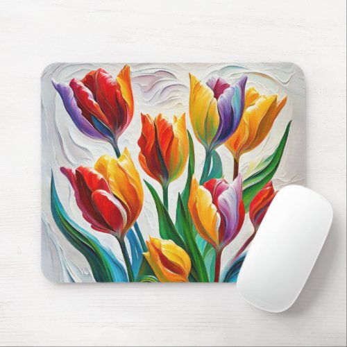 Fantasy Tulip Bouquet Mouse Pad