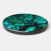 Fantasy Turquoise Tree Silhouette Wireless Charger (Front 2)