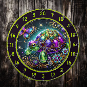 Fantasy Turtle Butterfly Rustic Lodge Decor Dart Board