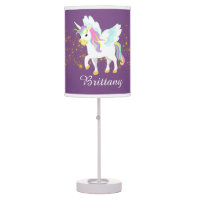 Fantasy unicorn add name girls decor lamp