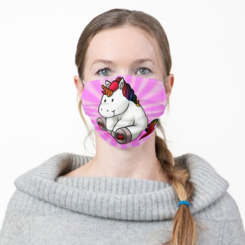 Fantasy unicorn adult cloth face mask