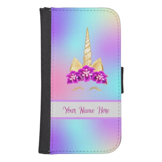 Fantasy Unicorn Custom Samsung Galaxy Wallet Case (Front)