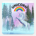Fantasy Unicorn Horse  Square Sticker