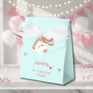 Fantasy unicorn kids birthday favor boxes