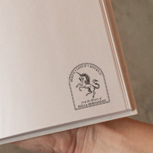 Fantasy Unicorn Library From the Library Of Rubber Stamp
