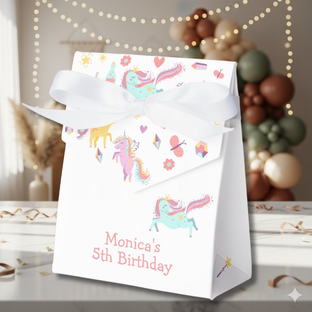 fantasy unicorn magic is all around birthday favor boxes (Creator Uploaded)