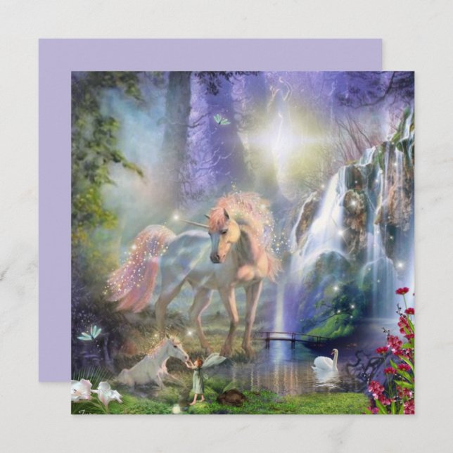 Fantasy Unicorn Mom and Baby (Front/Back)