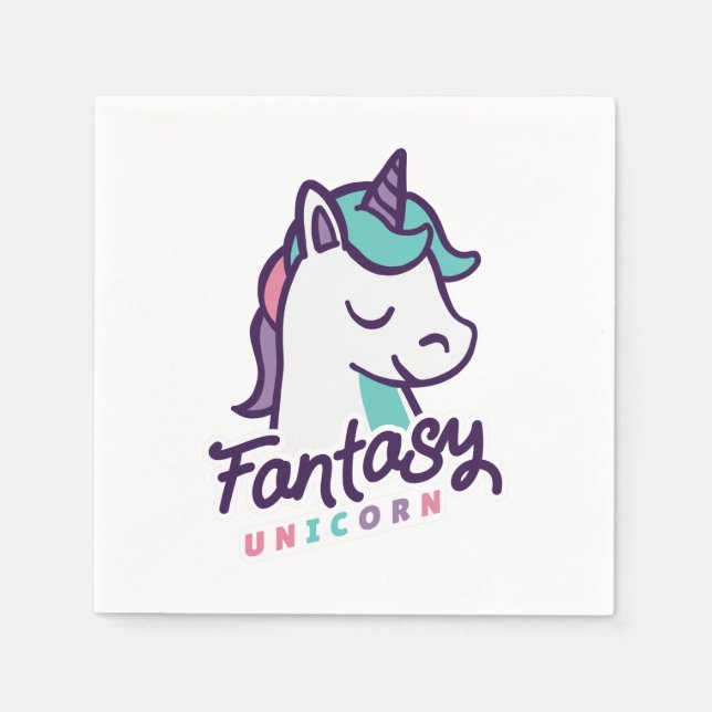 Fantasy Unicorn Napkins (Front)