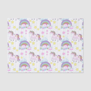 Fantasy unicorn tiled girls party tissue tissue paper