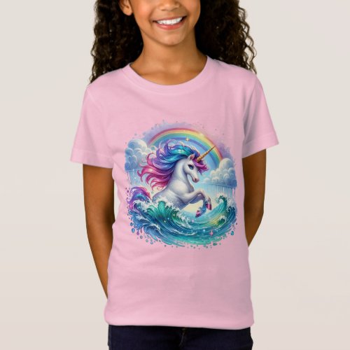 Fantasy Unicorn with Rainbow T_Shirt