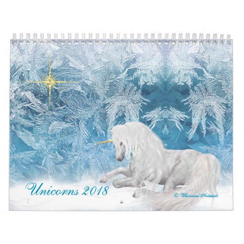Fantasy Unicorns and Pegasus on Ice 2020 Calendar