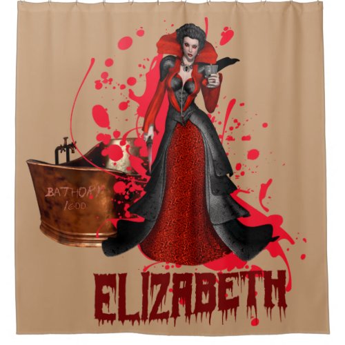 Fantasy Vampire Blood Countess  Shower Curtain