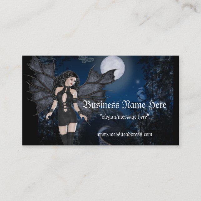 Fantasy Vampire Dark Angel Business Cards (Front)