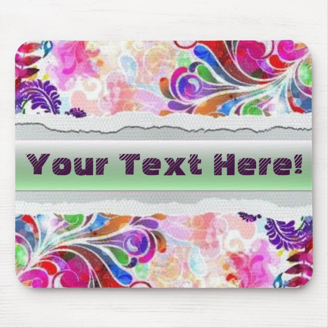 Fantasy vector floral Mousepad (Front)