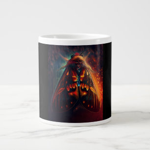 Fantasy Version Of A Clown Face Tiger Moth Giant Coffee Mug